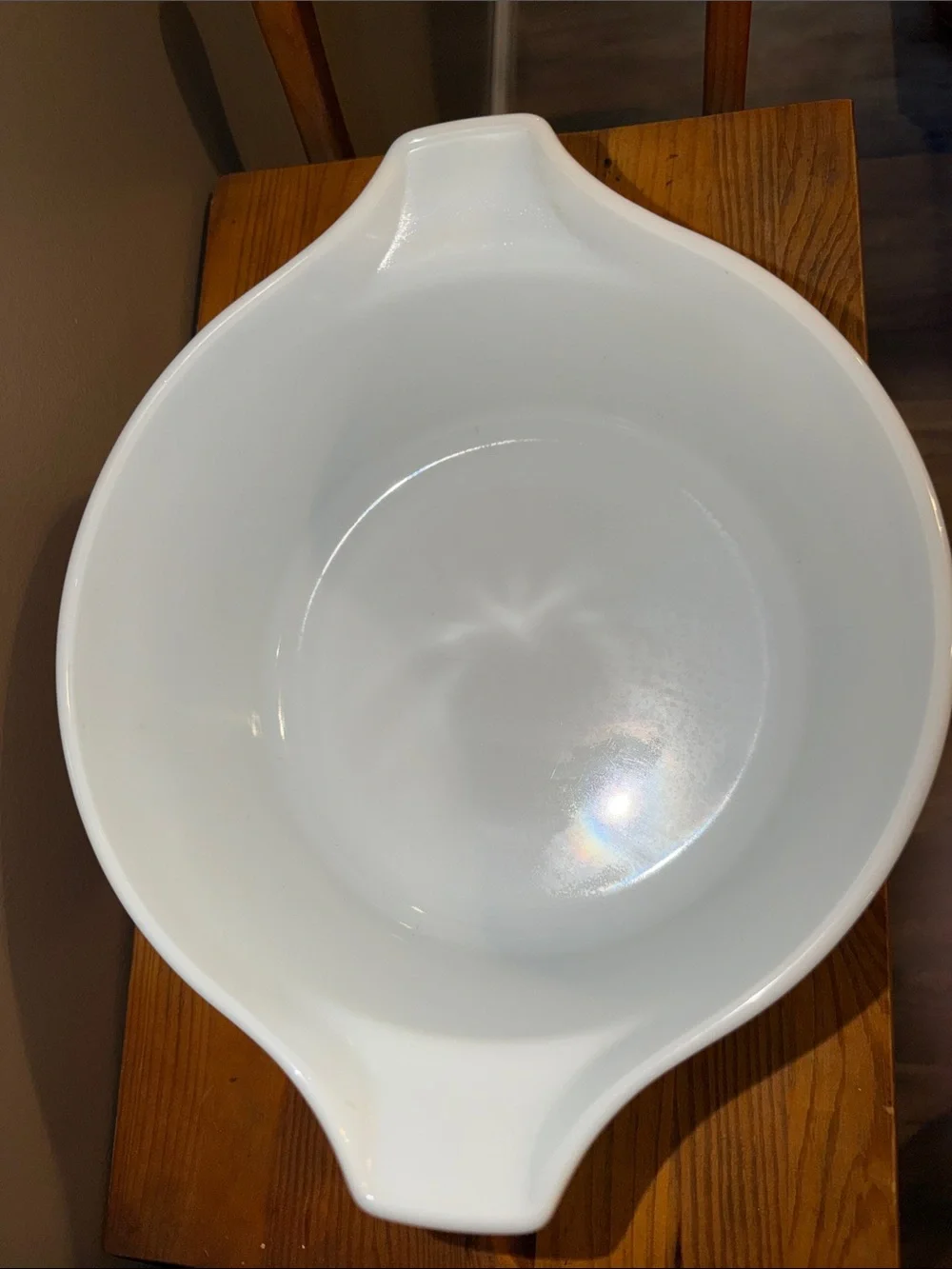 Vintage Pyrex Homestead Tan / Blue  2 1/2 quart Casserole Dish